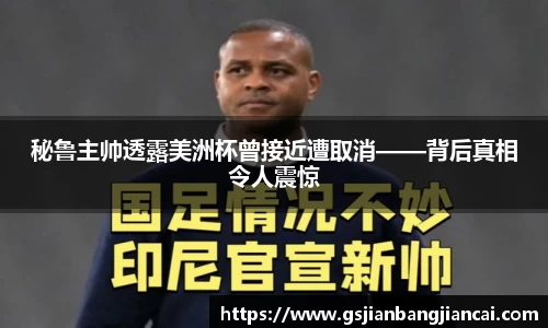 秘鲁主帅透露美洲杯曾接近遭取消——背后真相令人震惊