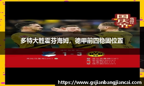 多特大胜霍芬海姆，德甲前四稳固位置